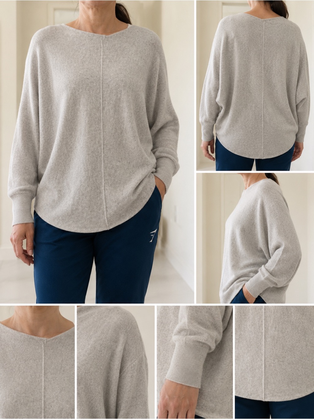 Kerisma Light Gray Boatneck Dolman Sweater
